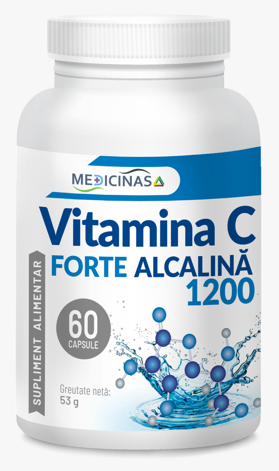Vitamina C Forte Alcalina – cea mai puternica vitamina C – 60 cps